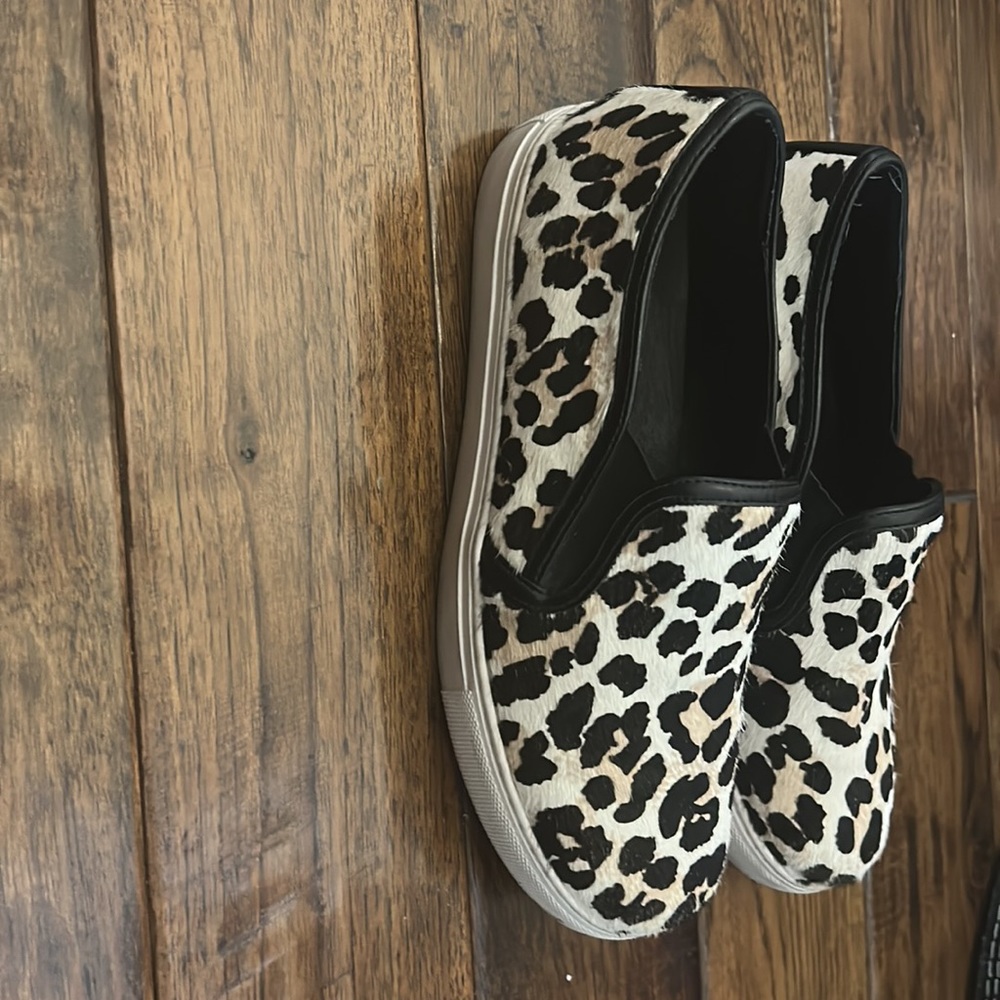 J/Slides Calf Fur, Cheetah Print Slip Ons. - image 3